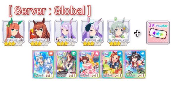 Gambar Product (Starter) 5 SSR Characters + 5 SSR Support Cards: Kitasan Black + 4 Other SSRs