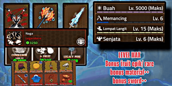 Gambar Product sultan account king legacy
