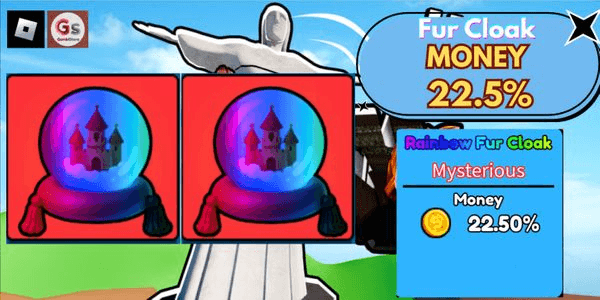 Gambar Product RAINBOW FUR CLOAK Money 22.5% - Climb and Jump Tower