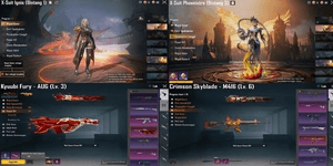 PUBG Mobile GLOBAL ACCOUNT 2 X-Suit | X-Suit Phoenixtra | X-Suit Ignis | AUG Kyuubi | M416 Crimson Skyblade | ACE32 Naturespirit Growth