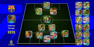 Collective 3231+ strongest Messi x neymar jr x Cruyff x cafu x Matheus x Forlan x 5 manager booster
