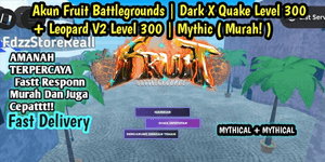 Fruit Battlegrounds account Dark X Quake Lv300 + Leopard V2 Lv300