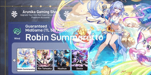 MIDGAME ACCOUNT - ROBIN SUMMERETTO + RIN TOHSAKA + HUOHUO + SEELE || FOR DETAILS CHECK DESCRIPTION [ASIA]