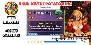 सस्ता अकाउंट Divine Potato King + बोनस क्लास स्पिन | फ्राइज बेचें! Roblox