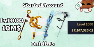 Started Account lv1000 + Onirifalx