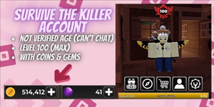 Account Survive The Killer | Stufe 100 | 514k Münzen