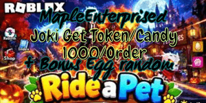 Joki Erhalte Candy/Token Event Halloween 1K + Zufälliges Ei | Ride A Pet