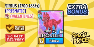 ANIMAL LIMITÉ !!! - VALENTINES SIRIUS (700.188 $/s) | BUILDA ZOO