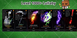 Nivel 1000 + Lullaby + Godbreaker + vara de Halloween