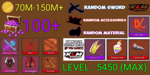 Account King Legacy Max - Bloodmoon Twins - Saber - Acromask - Acrodagger - Muramasa - Ethereal - Zufälliges Schwert/Zubehör/Material