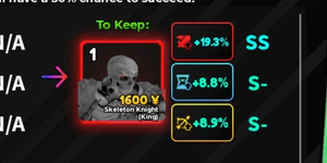 Skeleton Knight (King) Good Stat - Anime Adventures