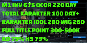 MAJOR QCQR 155 DAY [CHAT FIRST, DON'T JUST PAY] FULL TITLE WEAPON, CHARACTER 65 DAY, HOLLOW VEST MEGA HP VERY LUBERRRR
