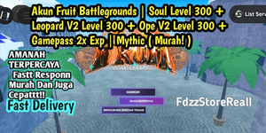 Fruit Battlegrounds Account Ope V2 Lv300 + Leopard V2 Lv300 + Soul Lv300 + 2x Exp