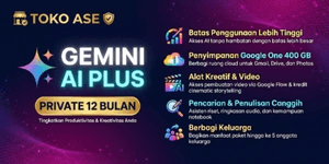 GOOGLE DRIVE 400GB + GEMINI AI PLUS 12 BULAN - PRIVATE