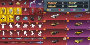 SECURE ACCOUNT丨68 WEAPON LAB丨3 APOLLO SPORTSCARS丨#15 ULTIMATE ROYALE丨PHARAOH LEVEL 6 & IGNIS LEVEL 4