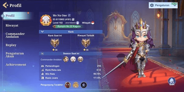 Gambar Product Sultan MCGG Account | many commanders | ready to push | 100% safe guarantee