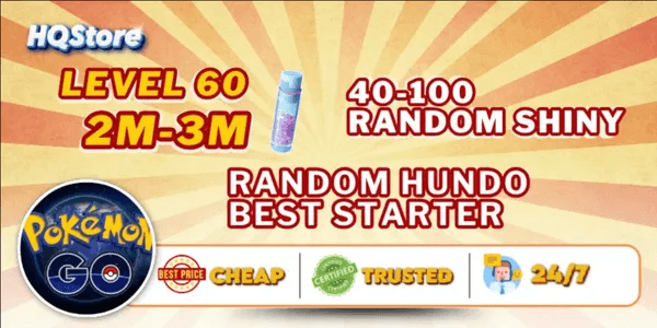 Level 60 | 2M-3M Stardust | 40-100 Random Shiny | Random Hundo | Best Starter | Team Random - Pokemon Go