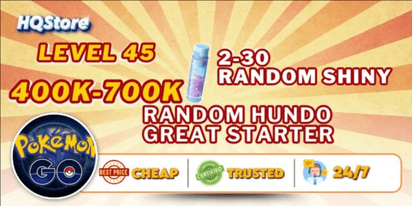 Gambar Product Level 45 | 400k-700k Stardust | 2-30 Random Shiny | Random Hundo | Great Starter | Team Random - Pokemon Go