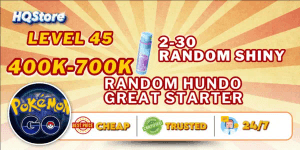 Level 45 | 400k-700k Stardust | 2-30 Random Shiny | Random Hundo | Great Starter | Team Random - Pokemon Go