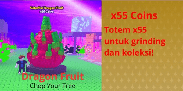 Gambar Product Celestial Dragon Fruit - X55 Coins - Roblox Chop Your Tree