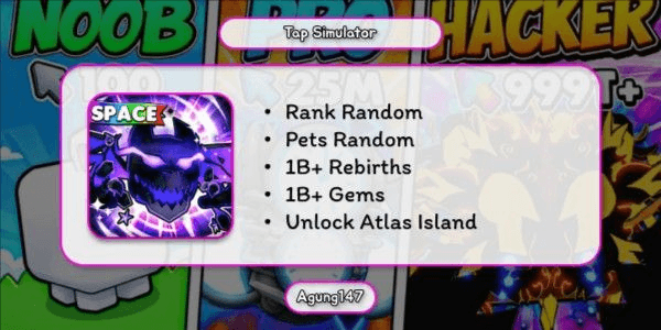 Gambar Product Akun 1B+ Rebirths | Tap Simulator