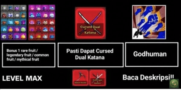 Gambar Product AKUN LEVEL MAX! CURSED DUAL KATANA + GODHUMAN