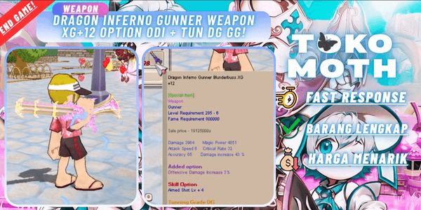 Gambar Product Dragon Inferno Gunner Weapon XG+12 Option Odi + Tun DG GG!