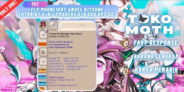 Gambar Product Fly moonlight Angel Kitsune (Hybrid).G+9 / FMAK(H).G+9 GOD OPT GG!