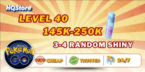 Account Level up to 40 | 145K-250K Stardust | 3-4 Shiny - Pokemon Go