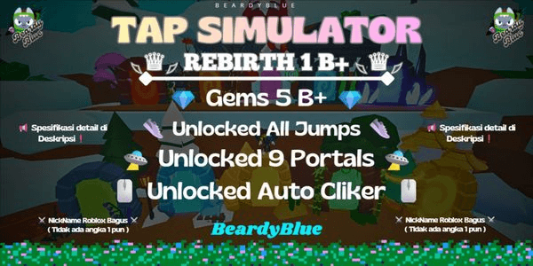 Gambar Product Account Tap Simulator | World 1 | Pengiriman Instan #1