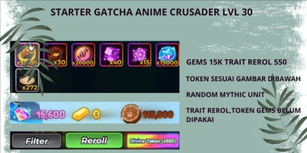 Gambar Product STARTER GATCHA TERMURAH