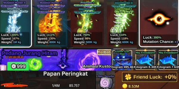 Gambar Product DIAMOND ROD + SINGULARITY BAIT, BERSKIN ROD SECRET, BONUS SECRET MAHAL, CAUGHT BANYAK.