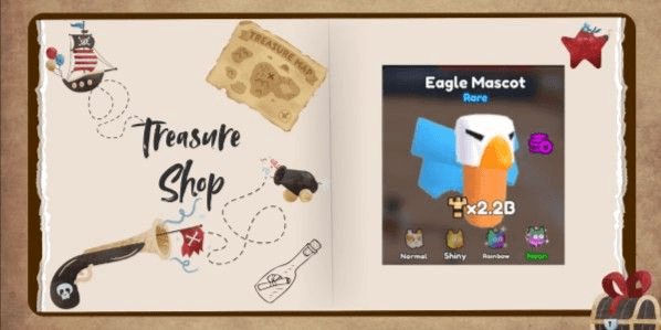 Gambar Product Gym Star Simulator | Neon Eagie Mascot (x2.2B Muscle) With Random Enchant