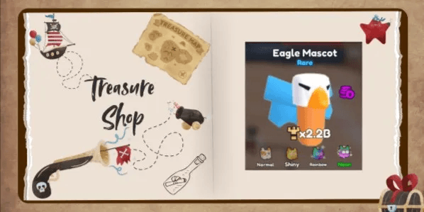 Gym Star Simulator | Neon Eagie Mascot (x2.2B Muscle) With Random Enchant