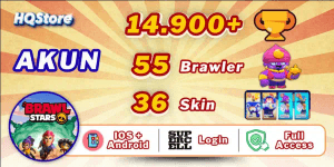 Account 55 Brawlers | 14K9 Trophies | 36 Skins | 3 Legends | 9 Mythics | 24 Epics | 1355 Gold | 49 Gems | 443 Blings - Brawl Stars