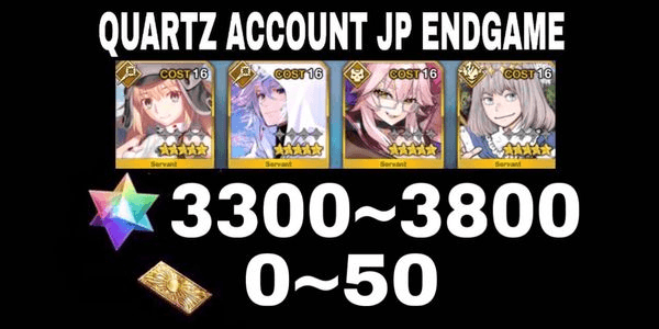 Gambar Product Akun SQ FGO JP Quad Support+Free SSR