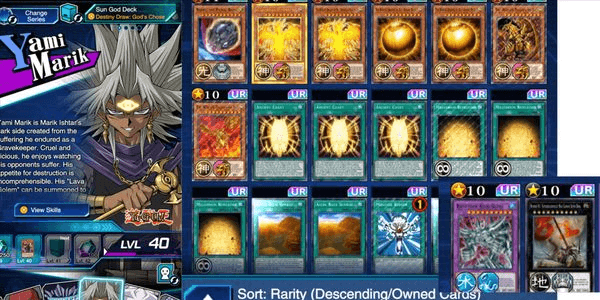 Gambar Product Yugioh Duel Link | Yami Marik LV40 | Winged of Ra Deck | 11,000+ Gems | All Gate Character Unlock