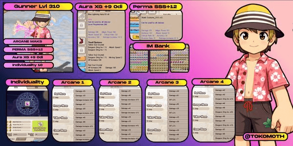 Gambar Product PREMIUM END GAME ACCOUNT – GUNNER LVL 310 | FULL MAX ARCANE | Aura XG ODI | Indiv 10 | Perma Costume SSS