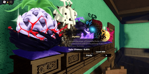 Gambar Product Akun Fruit Battlegrounds 5 Mythic Fruit and 4 Max Level Fruit Full Gamepass + Blox Fruit 6 Permanent and Full gamepass + Sol RNG 500,000,000 Aura