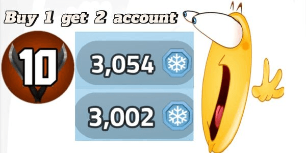 Gambar Product Buy 1 get 2 accounts each containing 3k coins