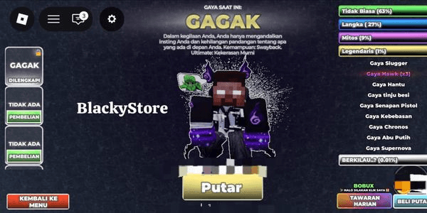 Gambar Product Akun Untitled Boxing|| Akun Style HAWK|| Bonus Random