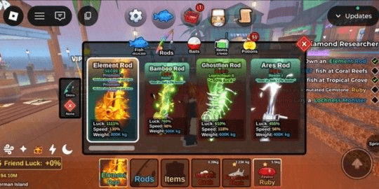 Gambar Product Akun ber ELEMENTAL ROD, BAIT SINGULARITY BONUS BYK
