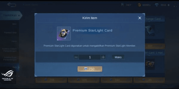 Gambar Product Premium Starlight Card