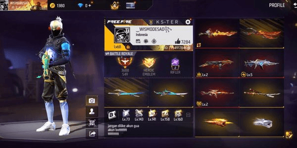 Gambar Product AKUN FF SG 2 RASA ADA 3 & EVOUGUN ADA 3 AMAN ANTI HACK BACK BERGARANSI 1000 % MURAH BANGET