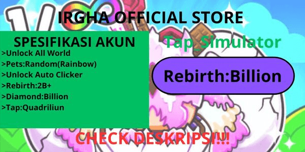 Gambar Product Akun Tap Simulator: Rebirth(Billion)