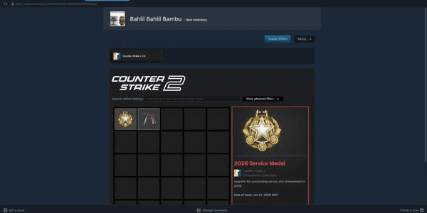 Gambar Product Counter Strike 2 Accounts | Prime Account with 2025 Service Medal & Market Already Open