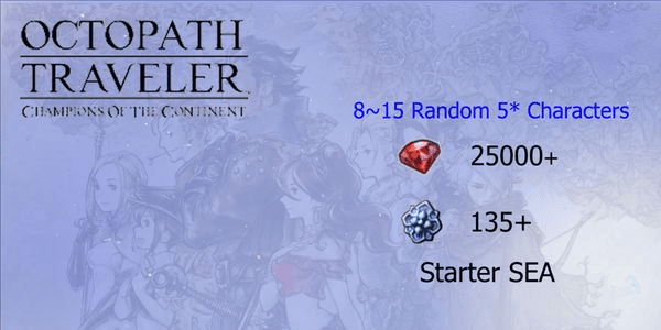 Gambar Product Reroll Account Octopath Traveler CotC [SEA]#6