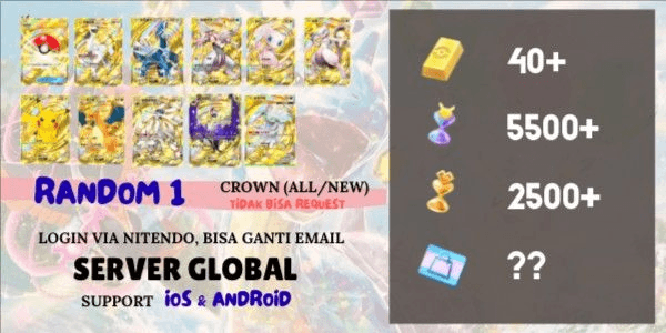 Compte Pokémon TCG Pocket - Neuf - Android PC Apple II