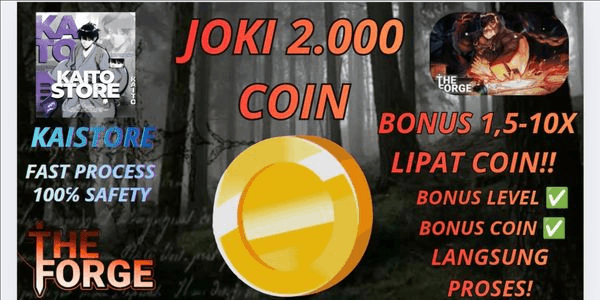 Gambar Product Joki Get 2.000 Coin – The Forge | Fast & Safe Service