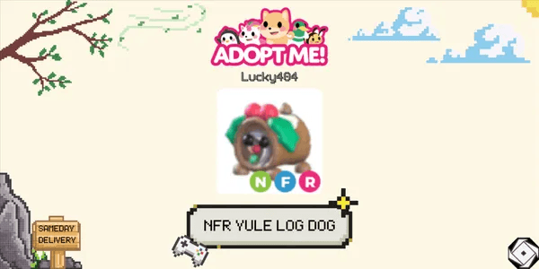 Yule Log Dog